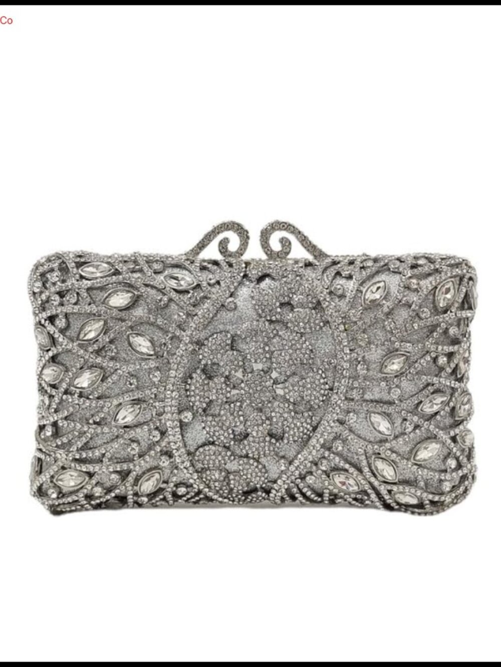 Sparkly Crystal Clutch Rhinestone Minaudiere Evening Bag with Detachable Chains